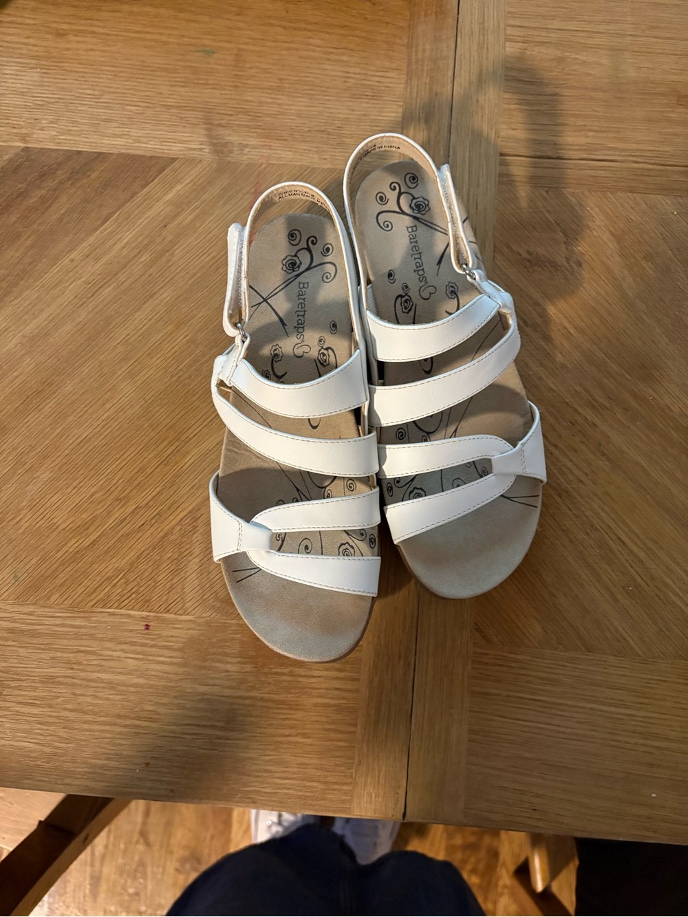 BareTraps White Strappy Slingback Sandals
